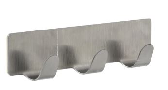 Вешалка на 3 крючка, на клеевой основе, нержавеющая сталь, 12 см MARMITON /240/20